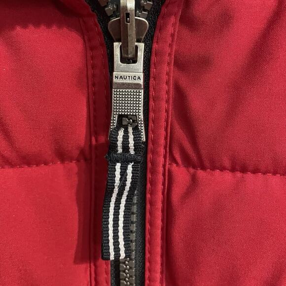 Nautica Jacket Men Size XXL Red Gray Puffer Quilted Reversible Stretch Ski Warm - Picture 9 of 9